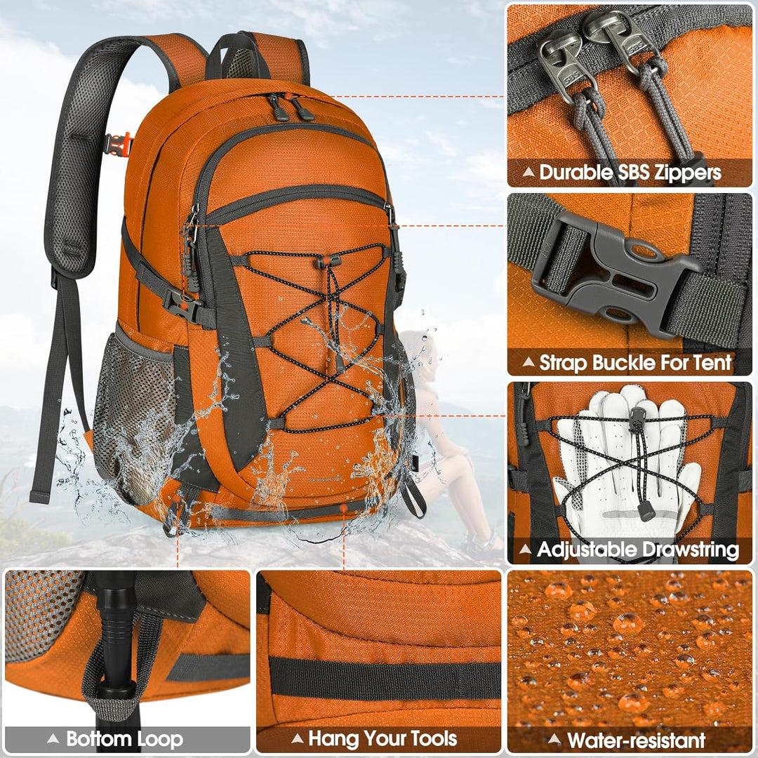 RAINSMORE Wanderrucksack Herren Damen 40L Wasserdichter Rucksack Leicht Gross Reiserucksack Trekking