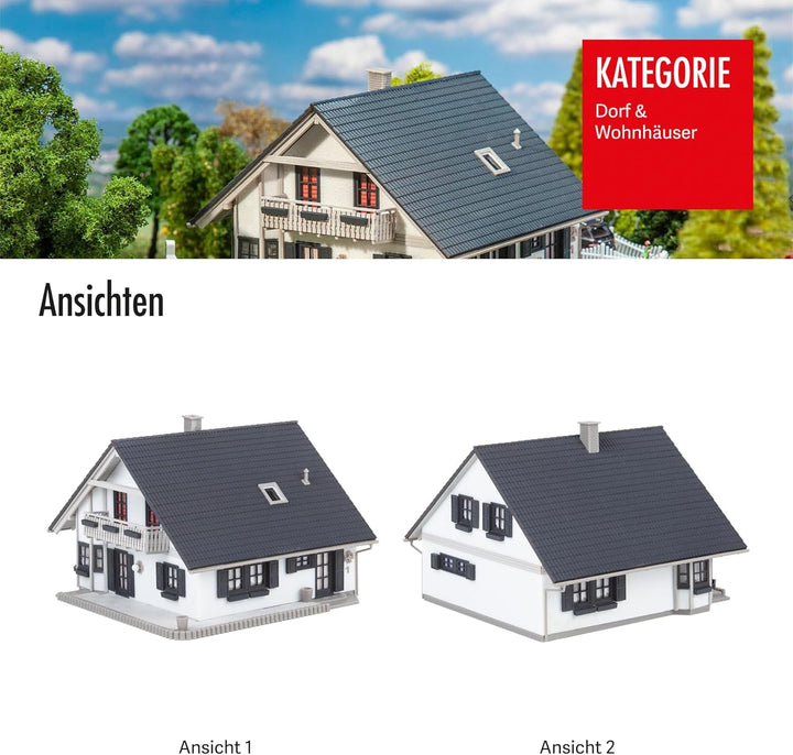 Faller 130640 H0 Saniertes Einfamilienhaus, 27.8 x 18.6 x 5.2 cm, Verschieden