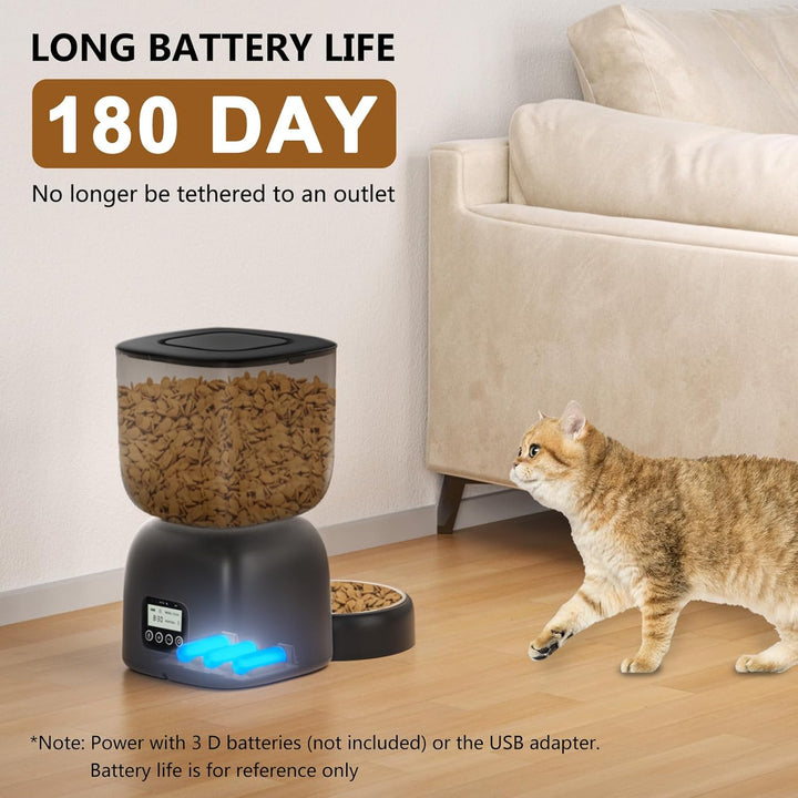PUPPY KITTY Futterautomat Katze und Katzenbrunnen Combo, 180 Tage Lange Batterielebensdauer, Leicht