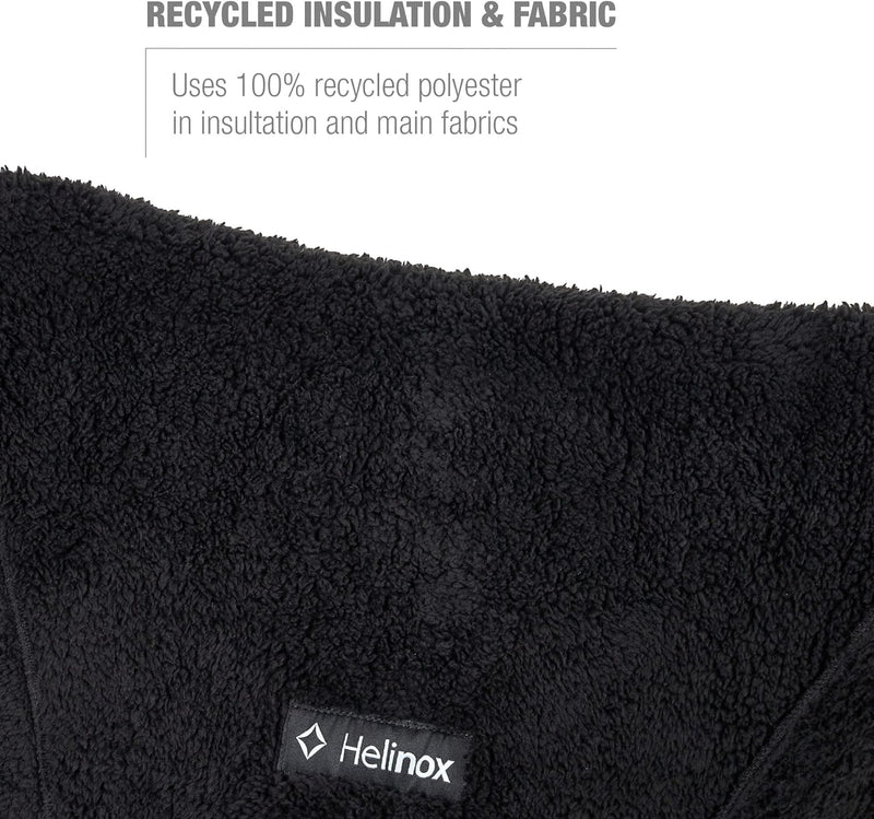 Helinox Fleece Seat Warmer | Wendbarer schwarzer Sitzwärmer für Helinox Chair One, Chair One Large,