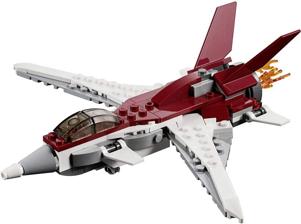 LEGO 31086 Creator Flugzeug der Zukunft, Raumschiff der Zukunft oder Roboter der Zukunft, 3-in-1 Bau
