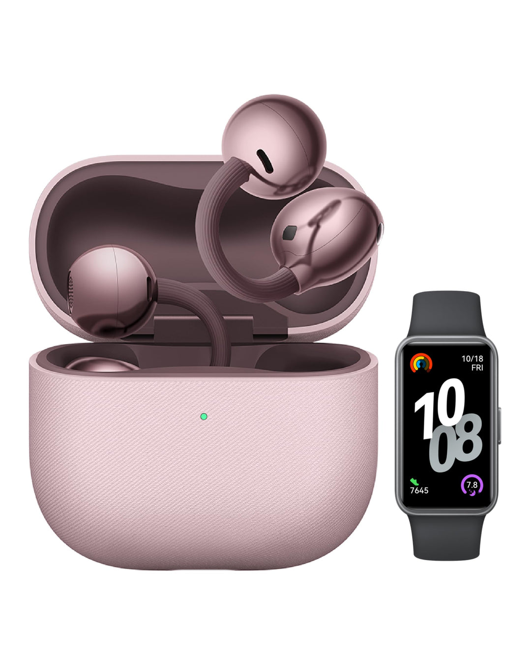 HUAWEI FreeClip 2 Violett + Band 10, Kabellos Bluetooth Kopfhörer, Open-Ear-Kopfhörer, Besonders lei