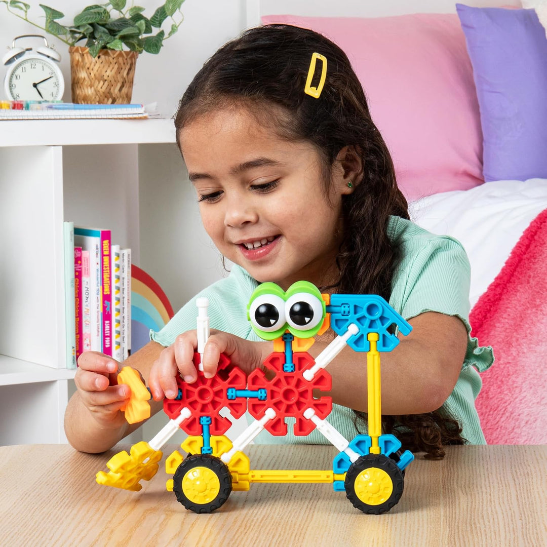 Build A Bunch-Set, Kid K'NEX, Basic Fun, 85422A, Konstruktionsspielzeug für Kinder, Tierfiguren und