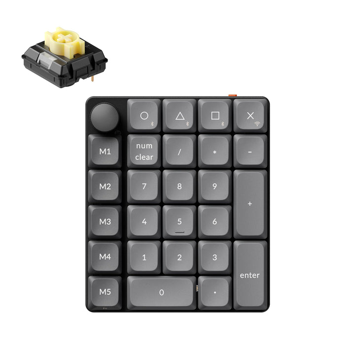 Keychron K0 Max Kabelloser Numpad, Low-Profile, programmierbar mit QMK/Launcher, 2,4 GHz & Bluetooth