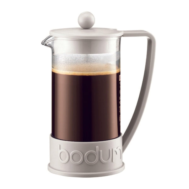 Bodum BRAZIL Kaffeebereiter (French Press System, Permanent Edelstahl-Filter, 1,0 liters) cremefarbe