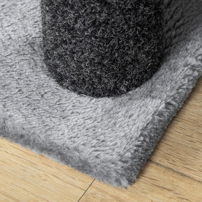 PawHut Haustiertreppe Katzentreppe mit Kratzbaum Ball 4-stufige Hundetreppe Tiertreppe Spanplatte Pl