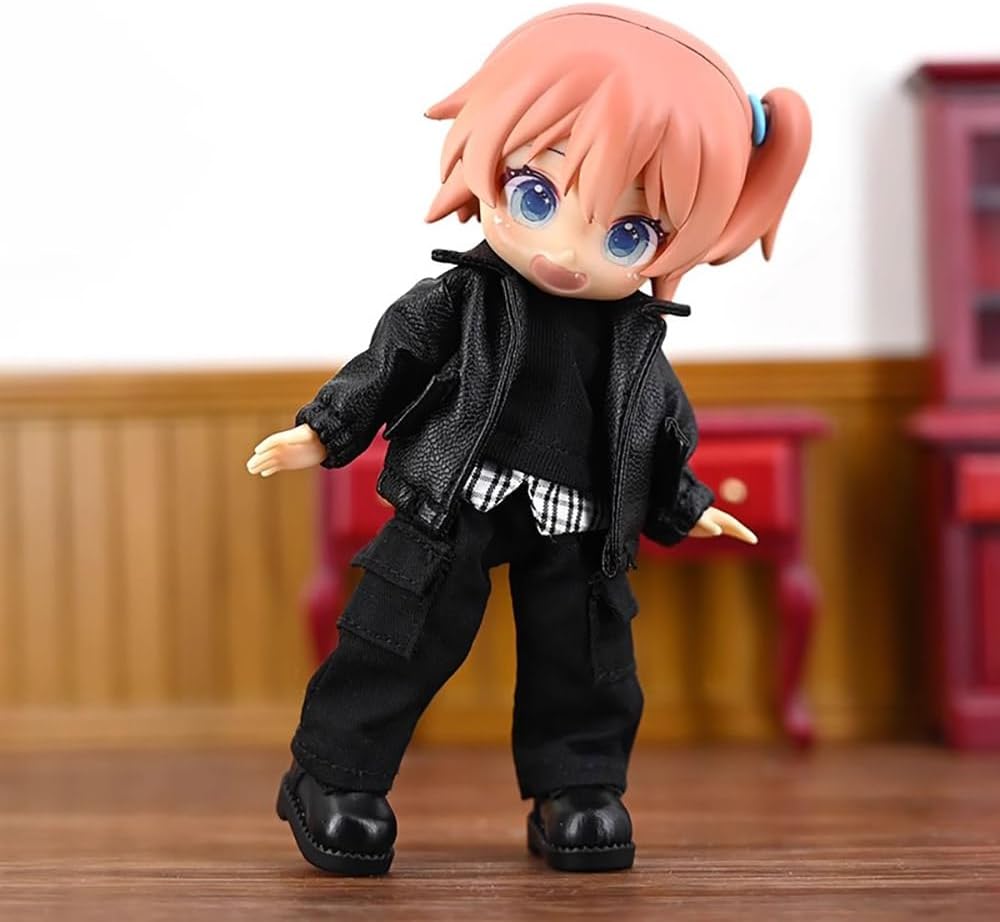 niannyyhouse OB11 Puppenkleidung Jacke Set, Massstab 1/12, Mantel, Hose, Pullover, Actionfigur-Outfi