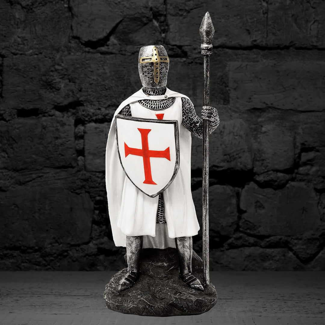 MystiCalls Kreuzritter Weiss/rotes Kreuz mit Speer - Ritter, Ritter Figur, Templer