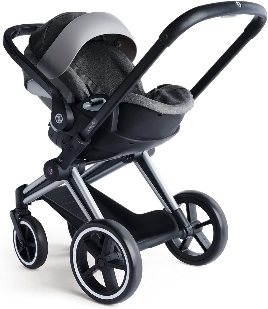 Corolle 9000141390 - Cybex 2in1 Puppen Trageschale und Wiege, mit Gurt und Verdeck, kann mit dem Cyb