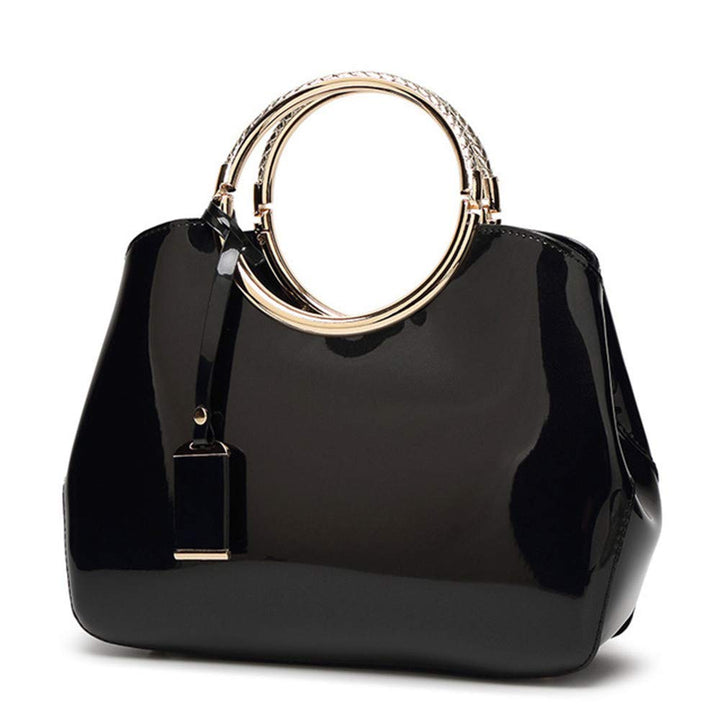 Damen Handtaschen, Damen Top Griff Taschen, Lackleder stilvolle Tote Schultertasche Handtasche für d