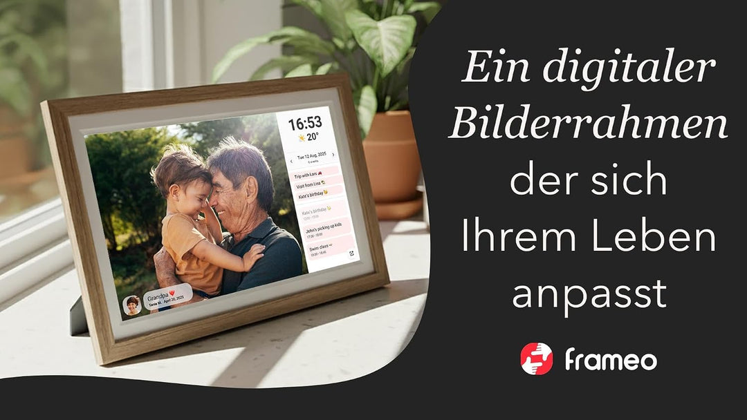 Cytem Digitaler Bilderrahmen 15.6 Zoll mit WLAN &amp; Frameo, Anti-Glare Matt, 64GB Speicher, Bewegungss