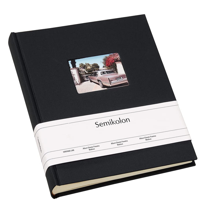 Semikolon 360190 Foto-Album Medium Finestra – 21,6x25,5 cm – 80 Seiten cremefarben, für 160 Fotos –