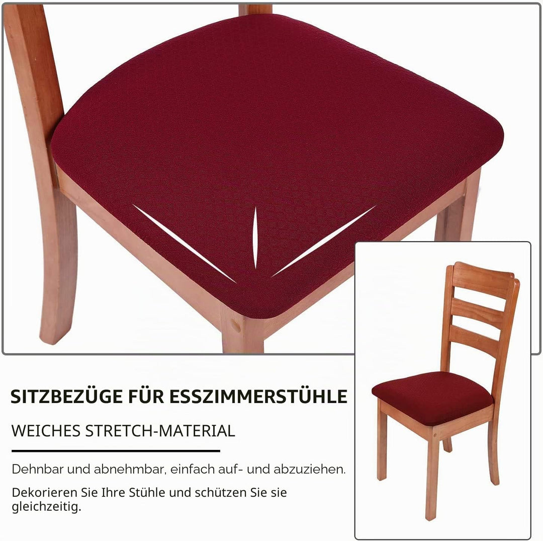 Homaxy Stretch Spandex Jacquard Esszimmerstuhl Sitzbezüge Stuhlhussen, herausnehmbarer waschbarer An