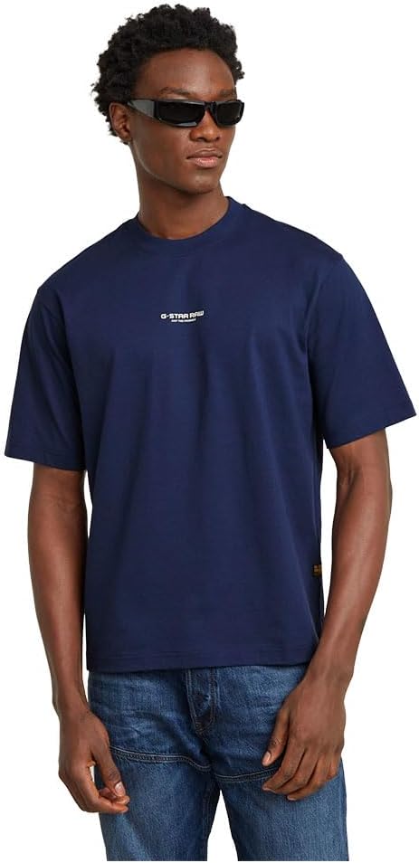 G-Star Herren Overdyed Center Chest Boxy T-Shirt XS Blau (Imperial Blue D24780-c336-1305), XS Blau (