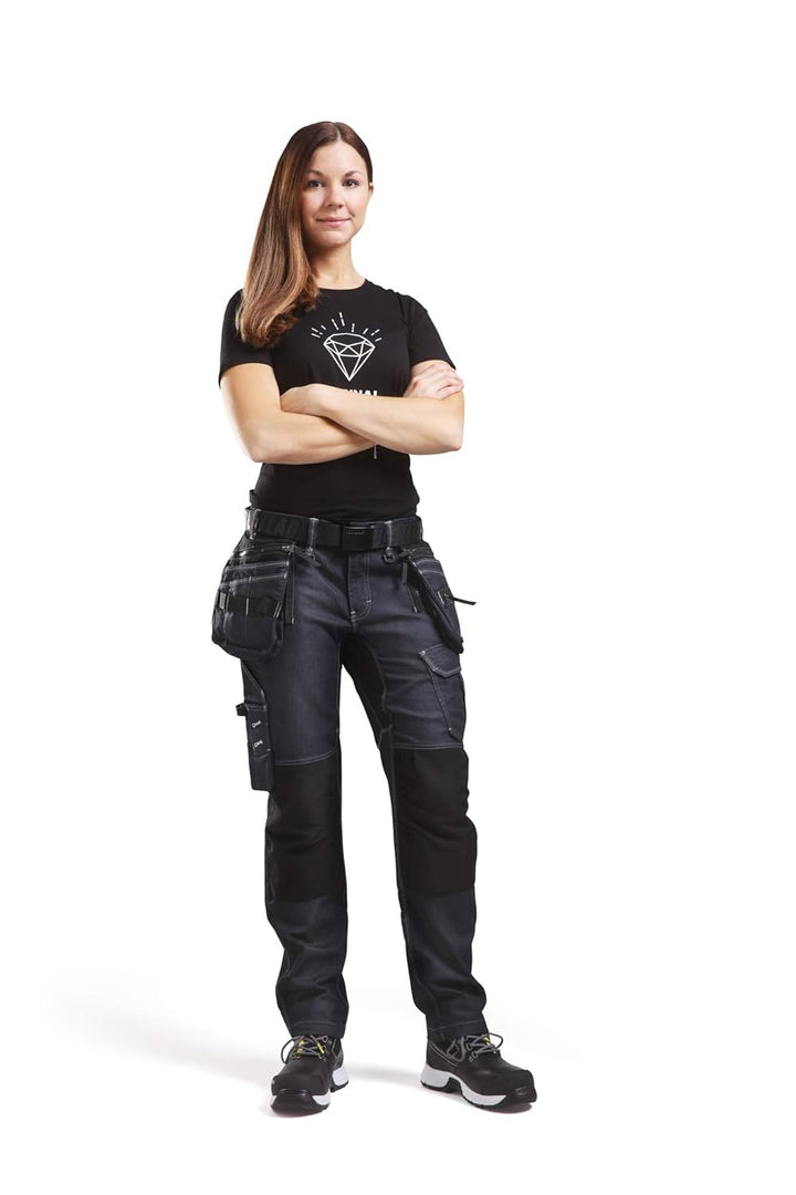 Blaklader 79901141 DAMEN-HANDWERKER-HOSE X1900 STRETCH, Marineblau/Schwarz, grootte D19 D19 8999, D1