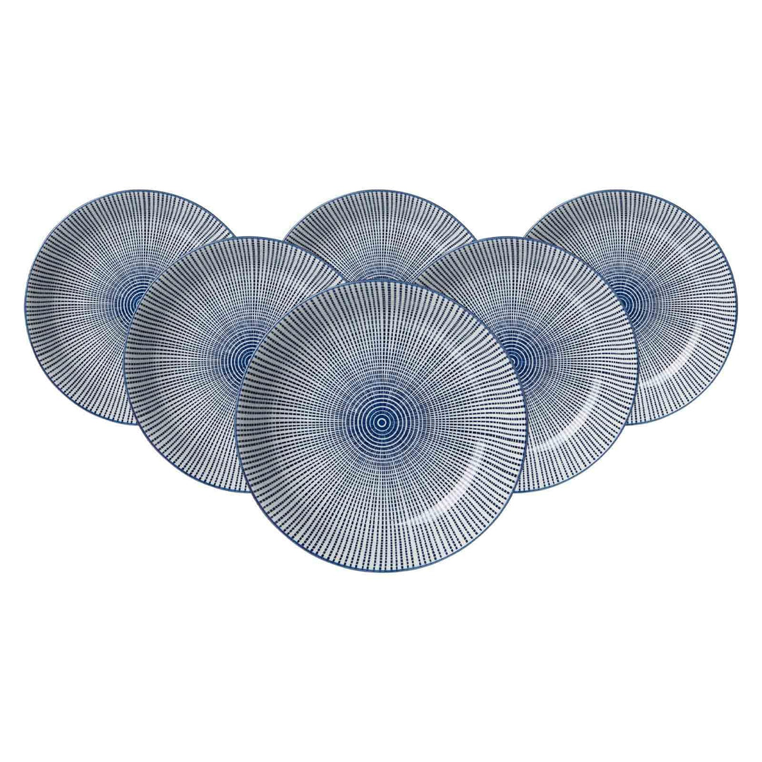 Ritzenhoff &amp; Breker Suppenteller-Set Royal Makoto 6-teilig, Ø 20.5 cm, Tiefe Essteller aus Porzellan