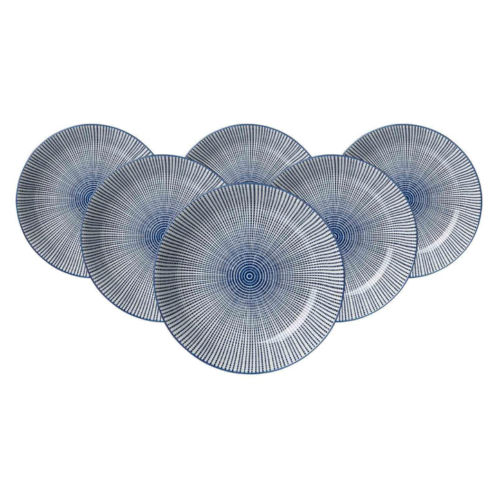 Ritzenhoff &amp; Breker Suppenteller-Set Royal Makoto 6-teilig, Ø 20.5 cm, Tiefe Essteller aus Porzellan