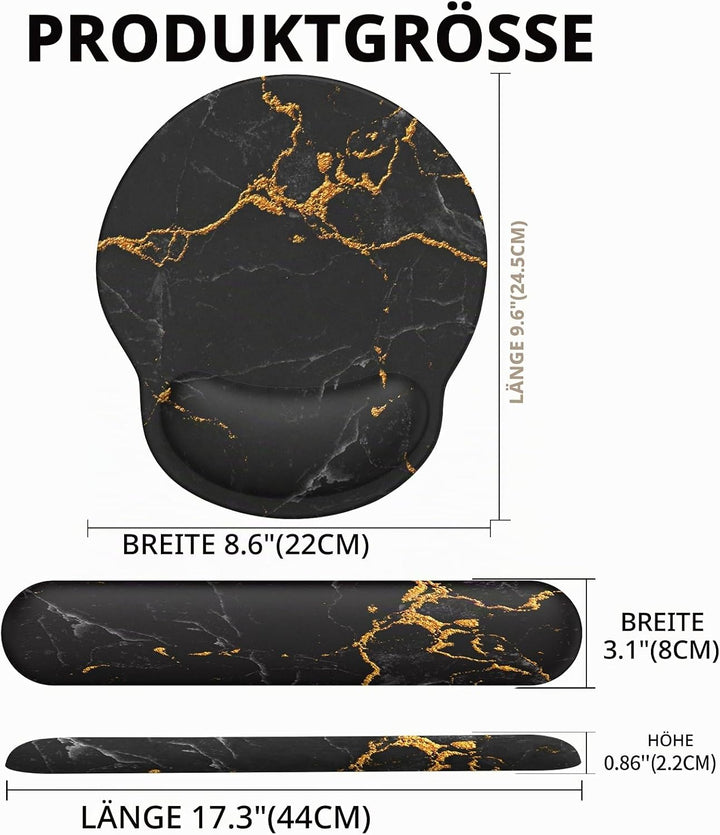 Mauspad mit Gelkissen,Mousepad mit Handauflage Ergonomisches, Bequemes Computer-Handballenauflage Ma