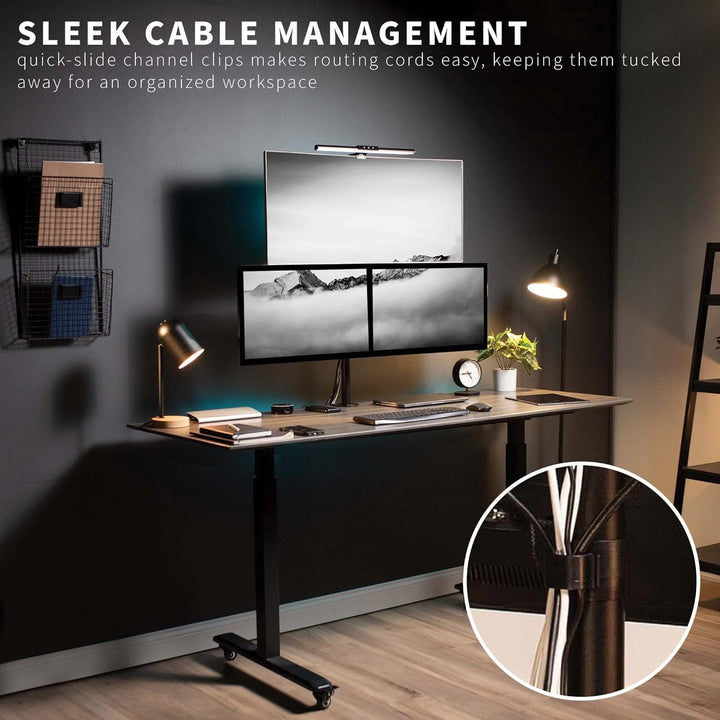 VIVO Dreifach-LCD-Monitor Tischhalterung Heavy Duty Ständer & voll einstellbare 3 Bildschirm bis zu