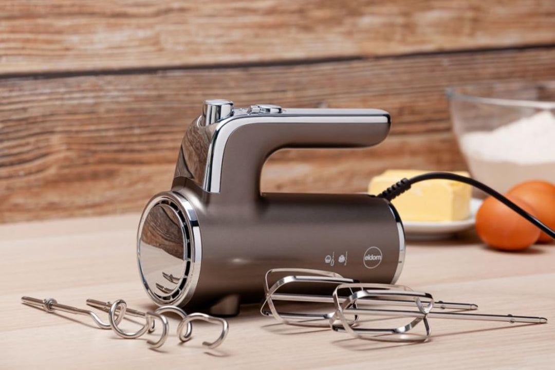 Küchenmaschine R110, Edelstahl, 400 W, 2 Paar Handmixer, Handrührgerät mit 5 Geschwindigkeitsstufen,