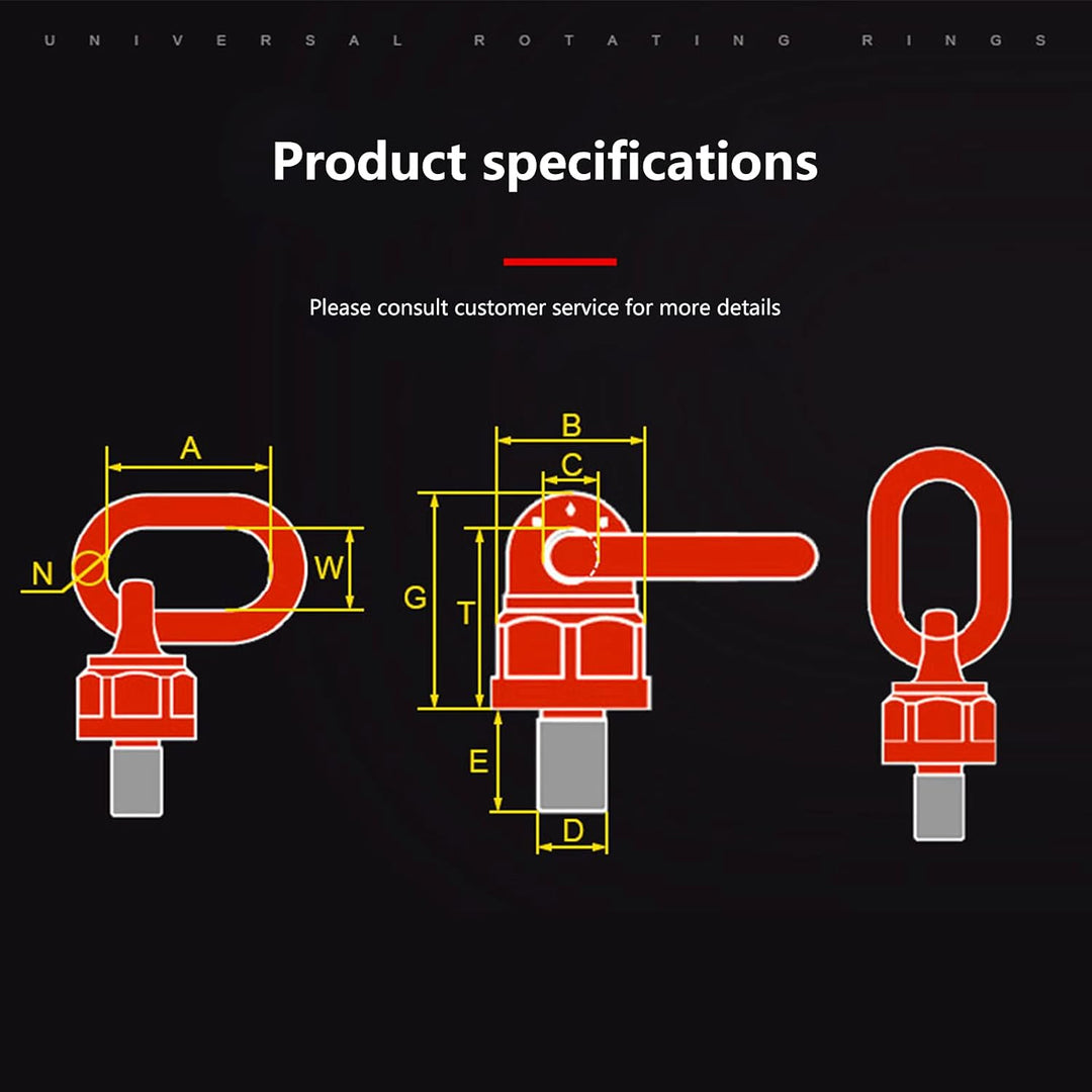 Gonnely Ringschraube M14,Universal Hebering 360 Grad Drehung Hebering Schraube Matrize Verbindungsbo