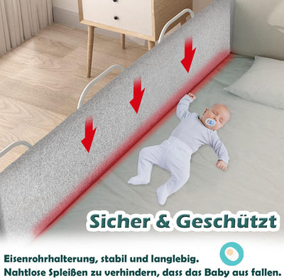 LZQ Bettgitter Rausfallschutz Bettschutzgitter Kinderbettgitter Bettkantenschutz Schutzgitter Bett B