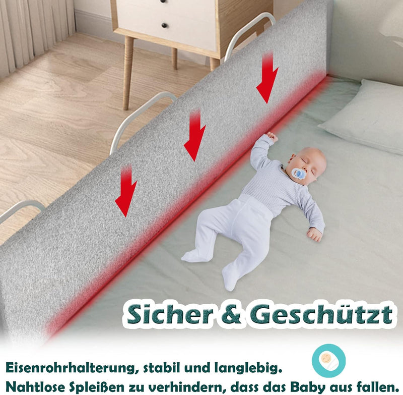 LZQ Bettgitter Rausfallschutz Bettschutzgitter Kinderbettgitter Bettkantenschutz Schutzgitter Bett B