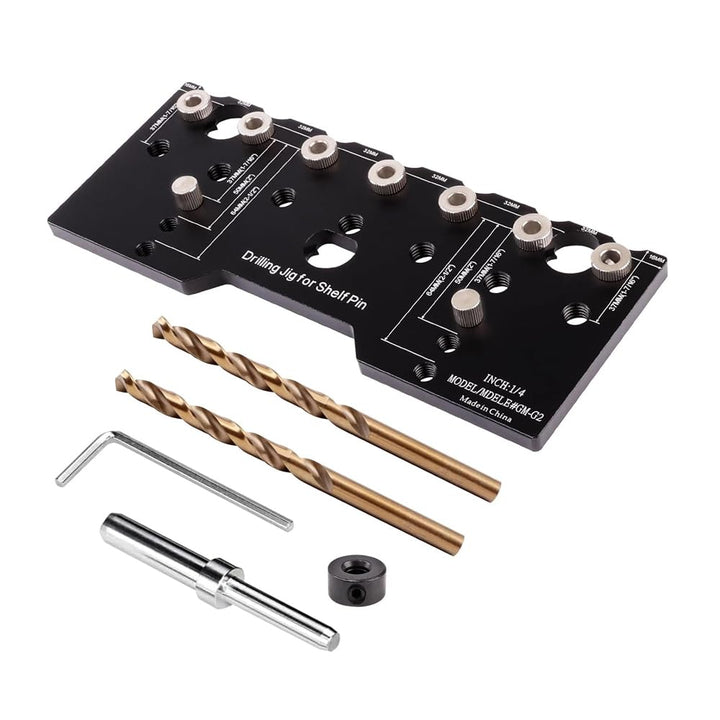 Namvo Bohrlehre für Holzdübel, 32 mm, Scharnierlehre, Bohrführung aus Aluminiumlegierung für Regale,