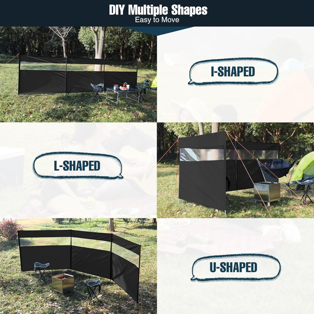 REDCAMP Windschutz für Camping, Heavy Duty Camping Sichtschutz Outdoor Caravan Privacy Shield mit To