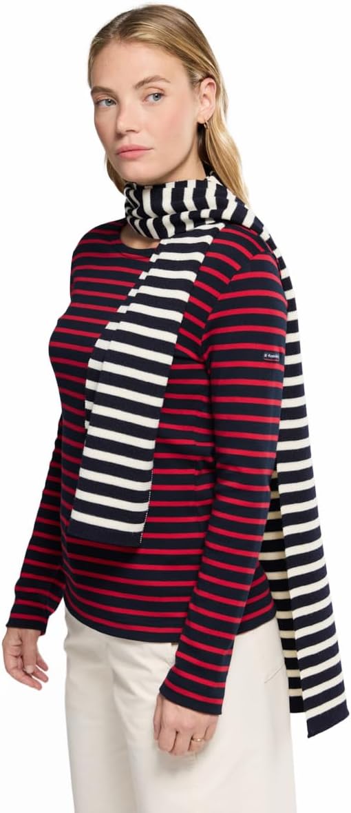 Armor Lux Unisex Gestreifter Guidel Schal, Mehrfarbig, Medium