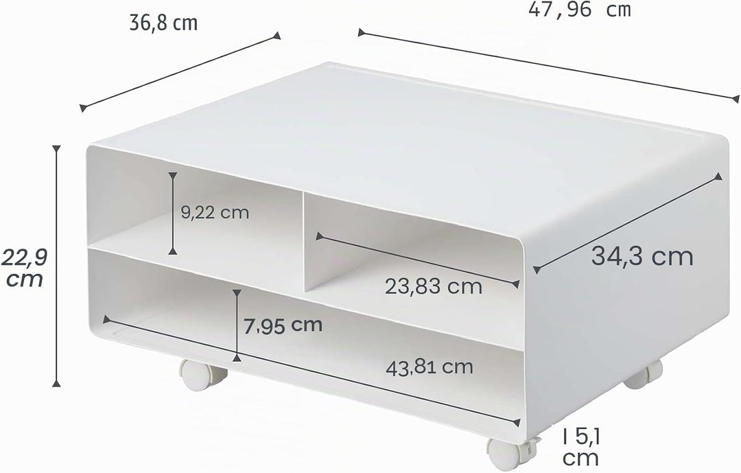 YAMAZAKI Tower Druckerstation, Legierter Stahl, Weiss, One Size