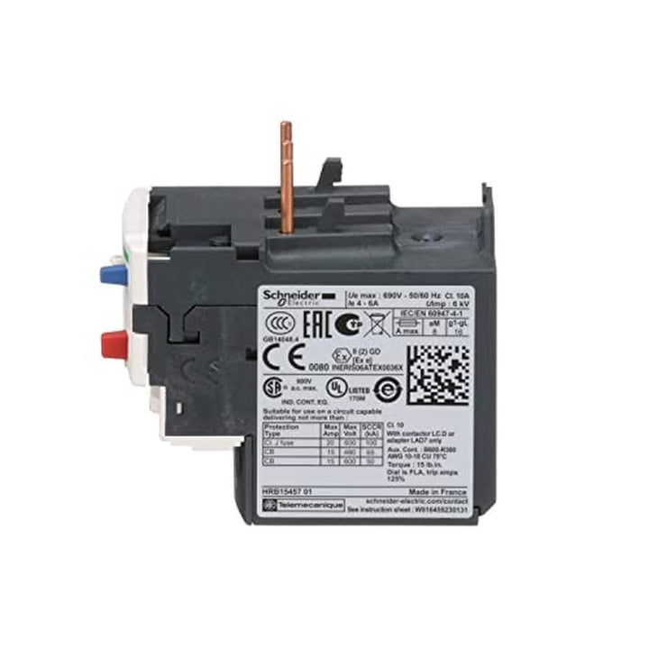 Schneider Electric Motorschutzrelais, 4-6A, 1S+1Ö, Klasse 10A, Überlastrelais 4-6 A, 4-6 A