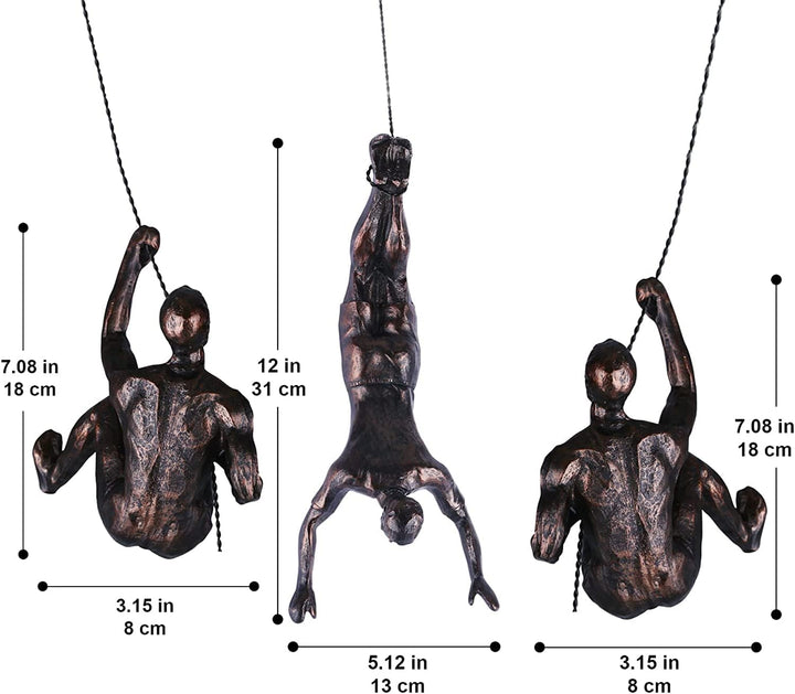 XYQXYQ Kletterer Skulptur, moderne dekorative Wandkunst, männliche Skulptur, kreative Rostklettererk