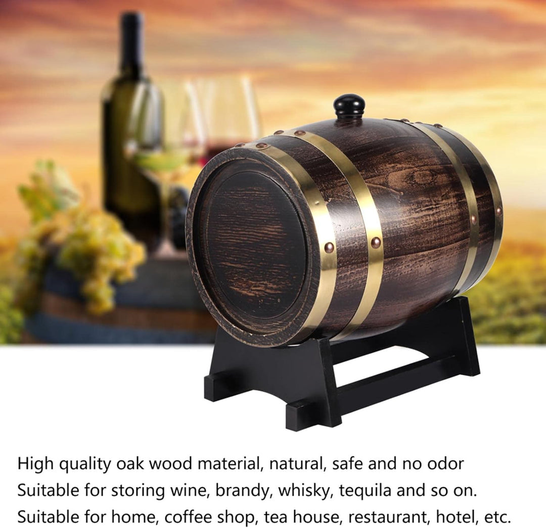 Oumefar 3L Eichenfass Weinfass Retro Vintage Eiche Holz Schwarzwein Brandy Whisky Bourbon Tequila Ei