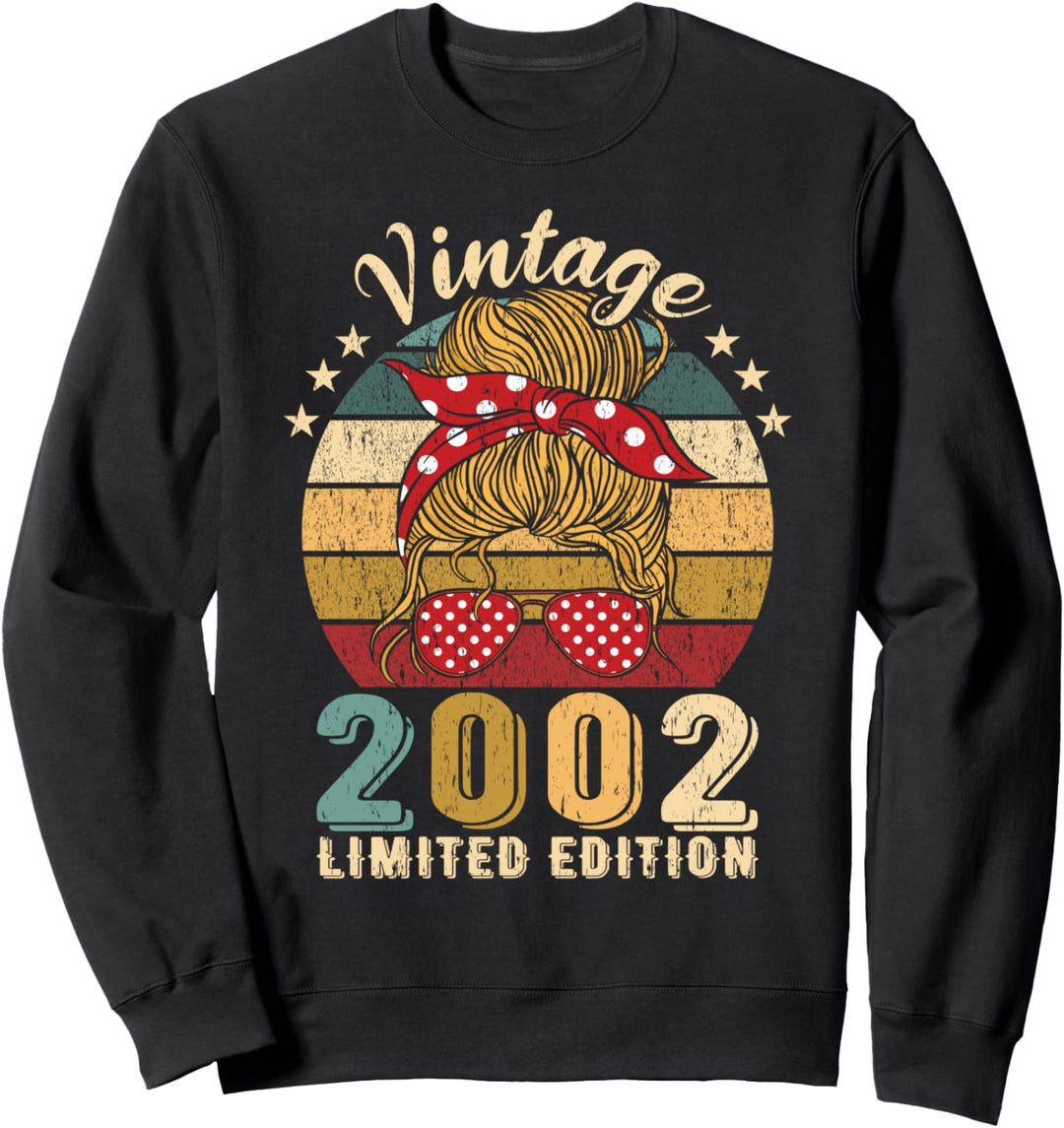 Vintage 2002 Frau und Mädchen Geboren 2002 Sweatshirt