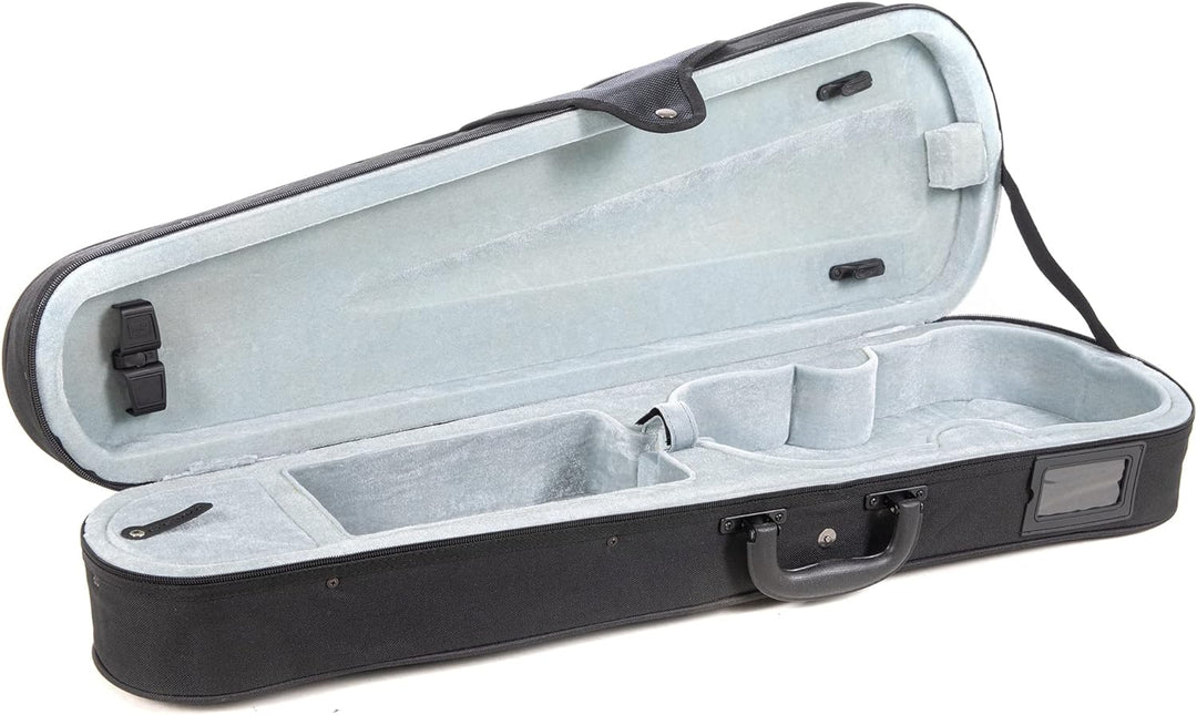 GEWA Violin Formetui Aspirante, schwarz, gepolsterte Schwebelagerung, wasserabweisend, Grösse 3/4 Fo