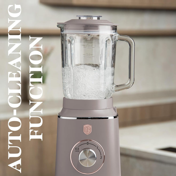 Berlinger Haus Tischmixer mit Glasbehälter 1,5 L 1000 W Taupe Collection | Stilvoll, Leistungsstark