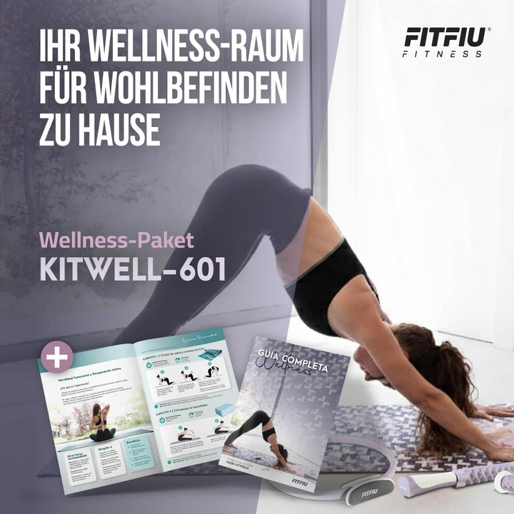 Fitfiu Set mit 6 Zubehörteilen für Yoga und Pilates, für Erwachsene, Unisex, 37,5 x 16,5 x 61,5 Viol