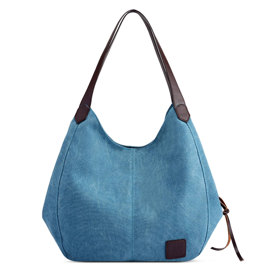 DIRRONA Mode Damen Canvas Handtasche Damen Canvas Schultertasche Canvas Tragetasche Leicht Sanft Han