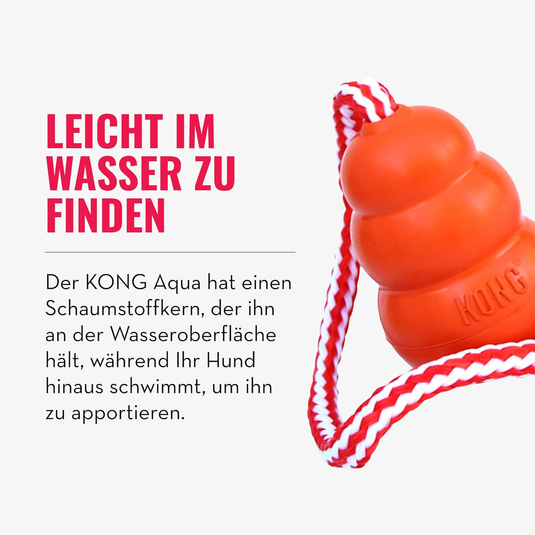 KONG Aqua Floating Fetch Toy - Hundespielzeug Für Wasser, Spiel und Training - Mit Schaumstoff-Innen