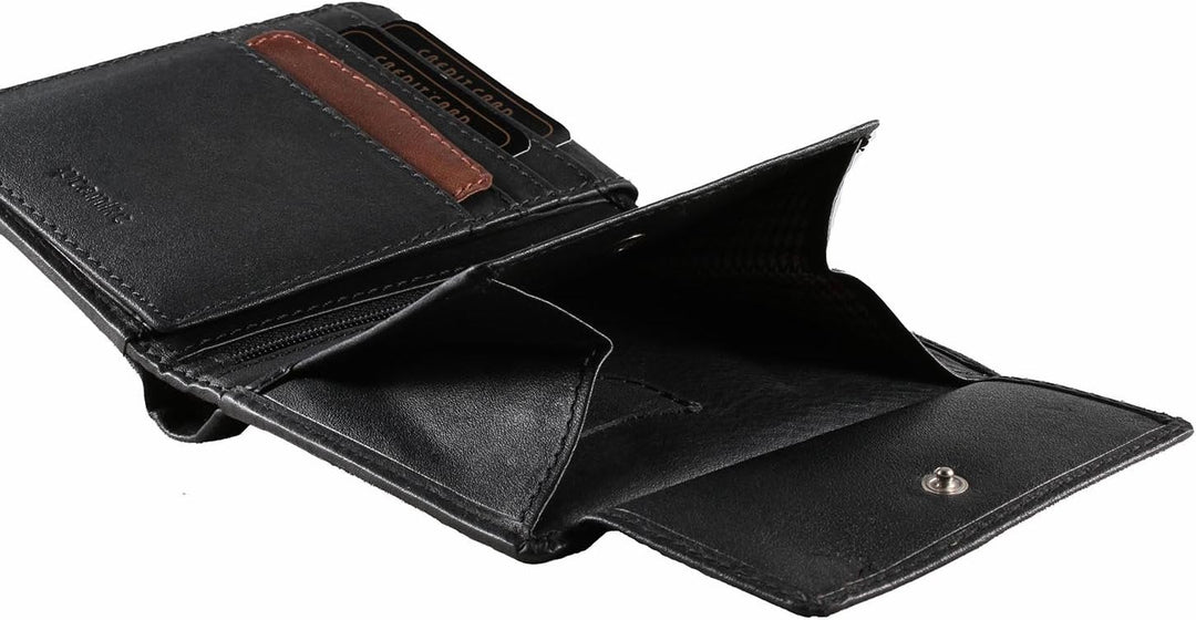 Pranke Geldbörse Portemonnaie Echt Leder Brieftasche Hochformat Geldtasche Portmonee 10 Kartenfächer
