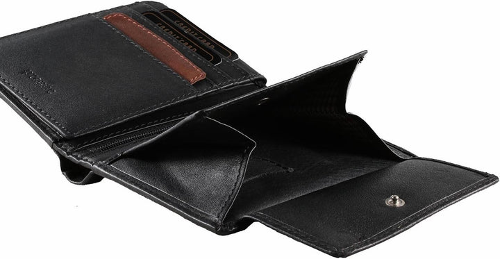 Pranke Geldbörse Portemonnaie Echt Leder Brieftasche Hochformat Geldtasche Portmonee 10 Kartenfächer