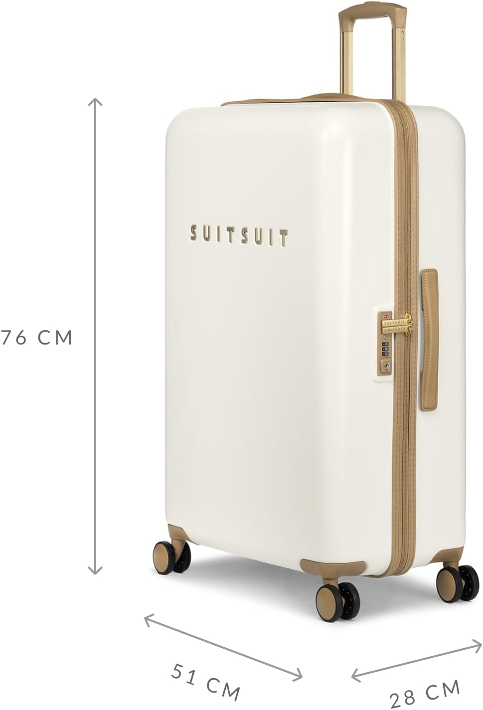SUITSUIT - Fusion - White Swan - Reisekoffer (76 cm) L White Sawn, L White Sawn