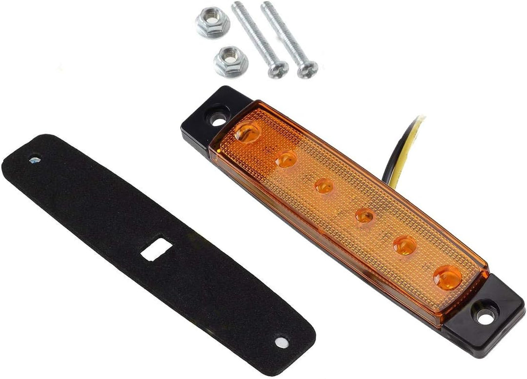 KYYET DC 24 V LED-Seitenmarkierungsleuchten, 6 LEDs, 2835 SMD-Abstand, für LKW, Anhänger, Wohnmobil,