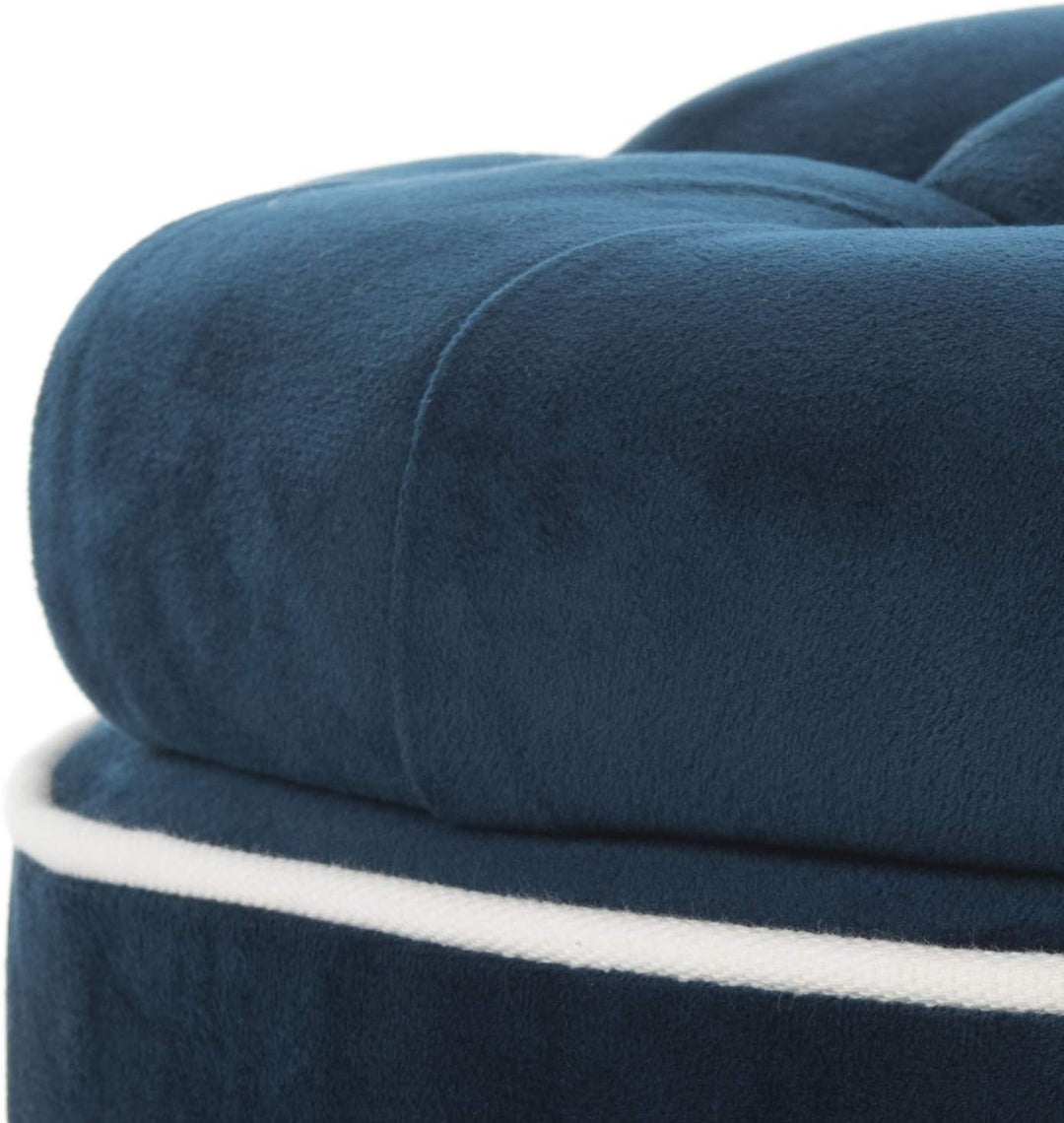 SAFAVIEH Glamourös Gepolstert Clubsessel, Marineblau, Blau