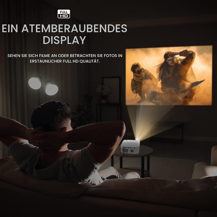 KODAK FLIK X10 Full-HD-Multimediaprojektor | Tragbares, kompaktes Mini-Heimkinosystem mit Fernbedien