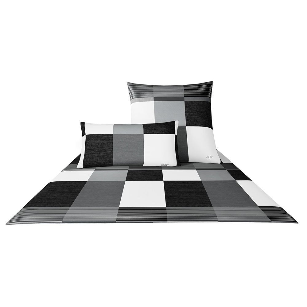 Joop! Bettwäsche Plaza Squares 4051 schwarz-weiss - 0 80x80 cm - 135x200 cm 80x80 cm - 135x200 cm Sc