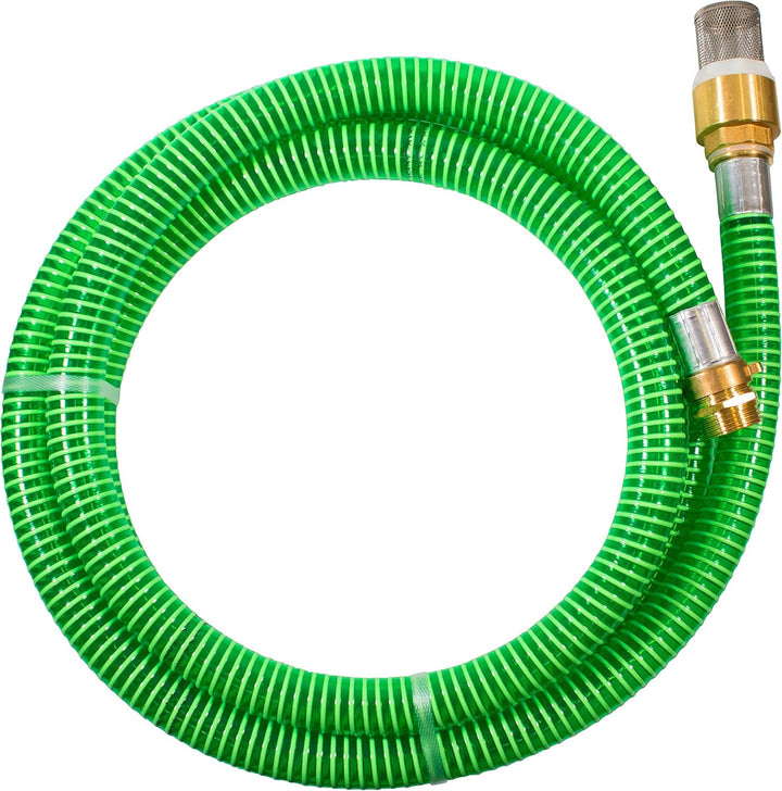 Güde GP 18-401-30 Akku Gartenpumpe, 72 W, 18 V, Blau & 94440 Sauggarnitur KA 4P (Spiral-Ansaugschlau
