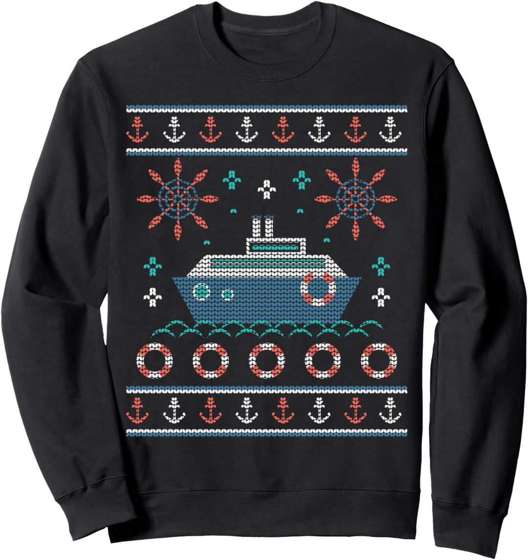 Seefahrer Schiff Fischer Nordsee Ugly Christmas Sweater Sweatshirt