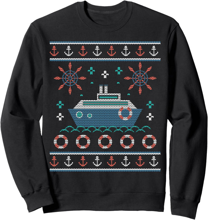 Seefahrer Schiff Fischer Nordsee Ugly Christmas Sweater Sweatshirt